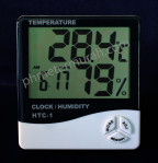 HTC-1 Thermometer Hygrometer meter Dengan Jam dan Alarm
